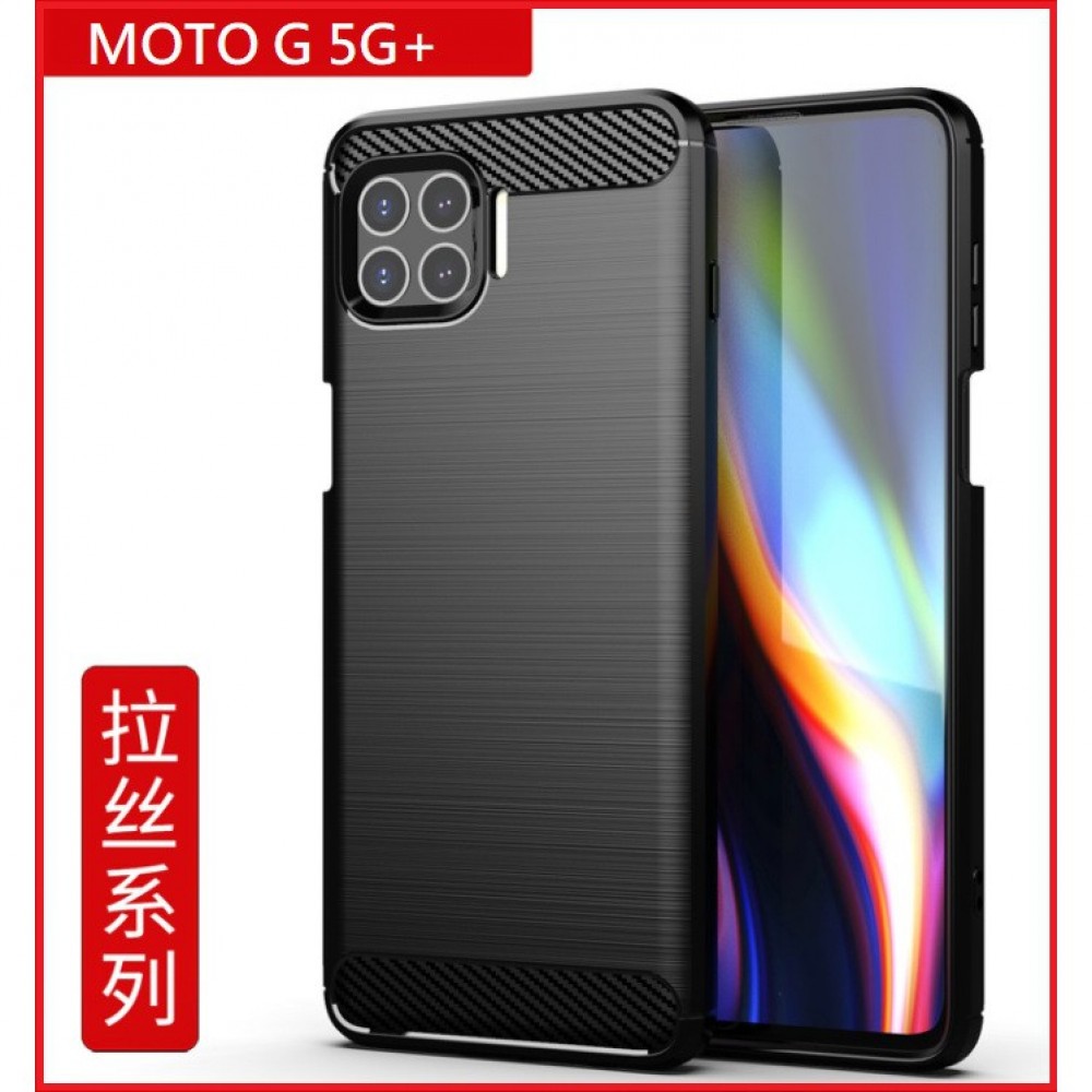 MOTO G 5G+ 專用碳纖維拉絲保護套 Motorola G 5G+ 保護殼 軟殼