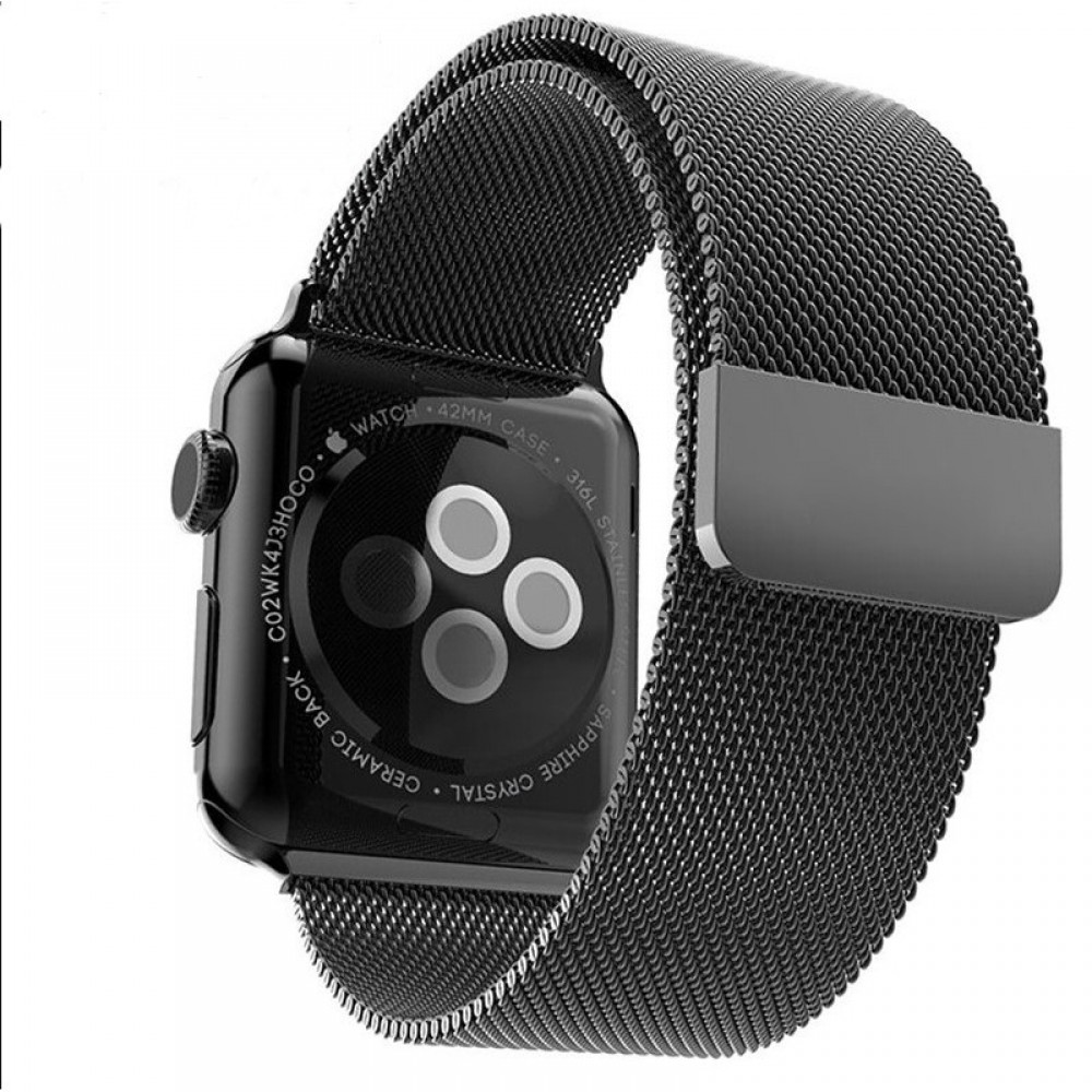 Apple watch 1/2/3/4/5/6/7/8 米蘭尼斯錶帶 Apple watch 米蘭錶帶 磁吸式 免裁剪