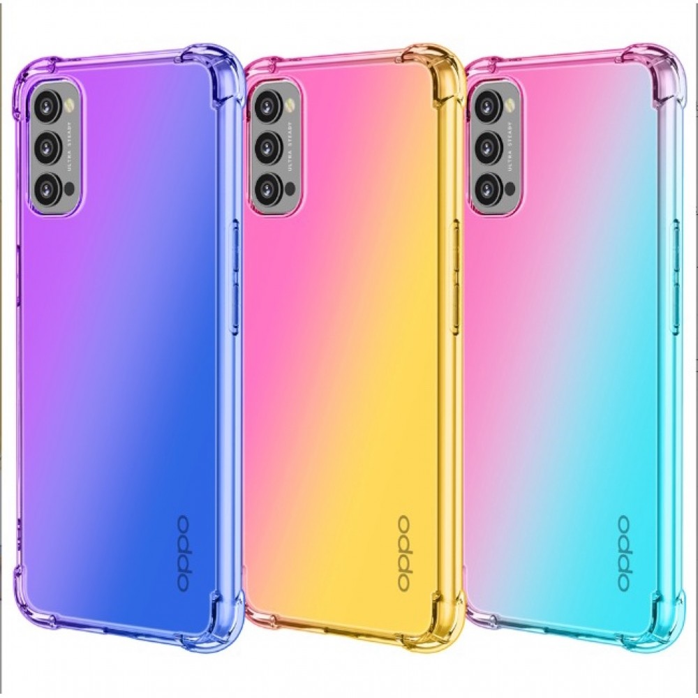 OPPO A74 5G版 漸變保護殼 OPPO A74 四角防摔殼 OPPO A74 軟膠套 OPPO A74手機殼