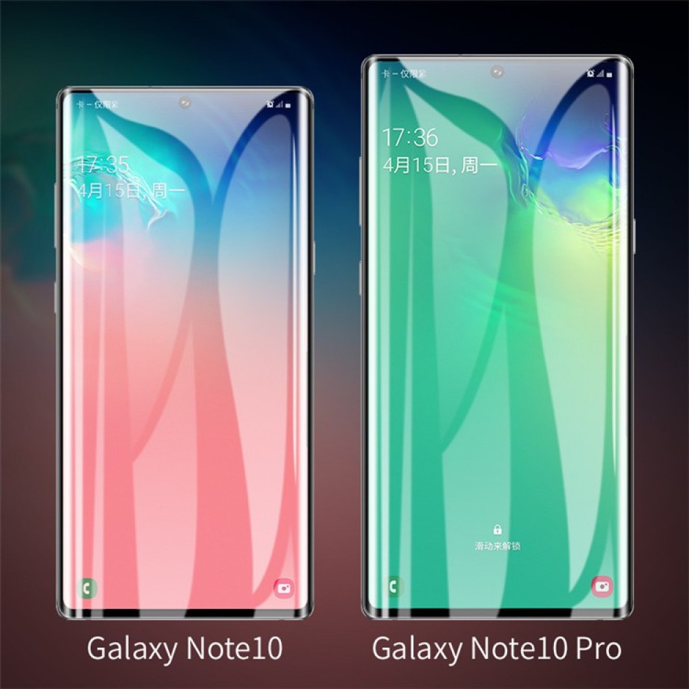 三星Note 10 Note 10 plus 全屏曲面玻璃膜 三星 note10 note10+ 保護貼 支援指紋解鎖