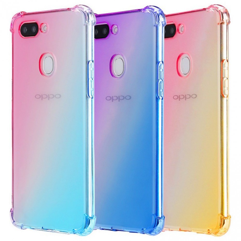 OPPO Reno Z 四角防摔漸變殼 OPPO Reno Z 專用漸變色軟膠套